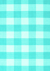 Checkered Turquoise Modern Rug, con2514turq