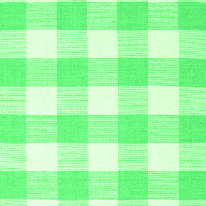 Serging Thickness of Machine Washable Checkered Green Modern Area Rugs, wshcon2514grn