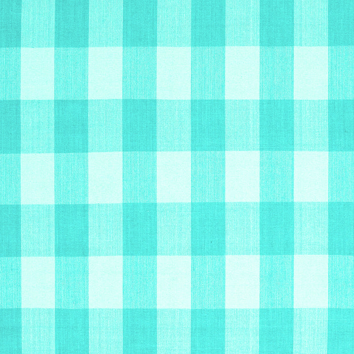 Square Machine Washable Checkered Turquoise Modern Area Rugs, wshcon2514turq