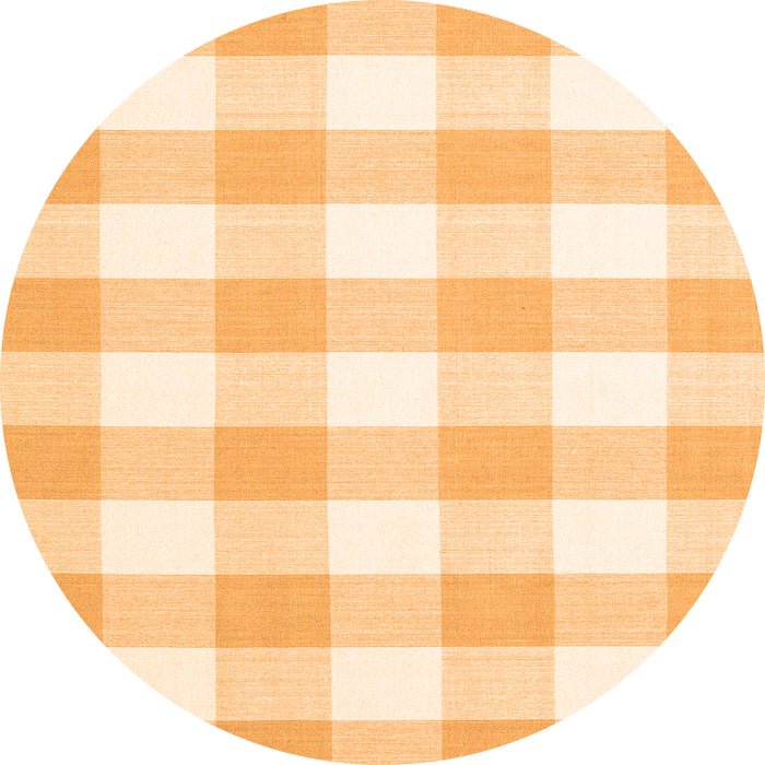 Machine Washable Checkered Orange Modern Area Rugs, wshcon2514org