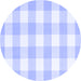 Round Machine Washable Checkered Blue Modern Rug, wshcon2514blu
