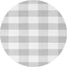 Machine Washable Checkered Gray Modern Rug, wshcon2514gry