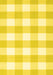 Machine Washable Checkered Yellow Modern Rug, wshcon2514yw