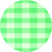 Machine Washable Checkered Green Modern Area Rugs, wshcon2514grn