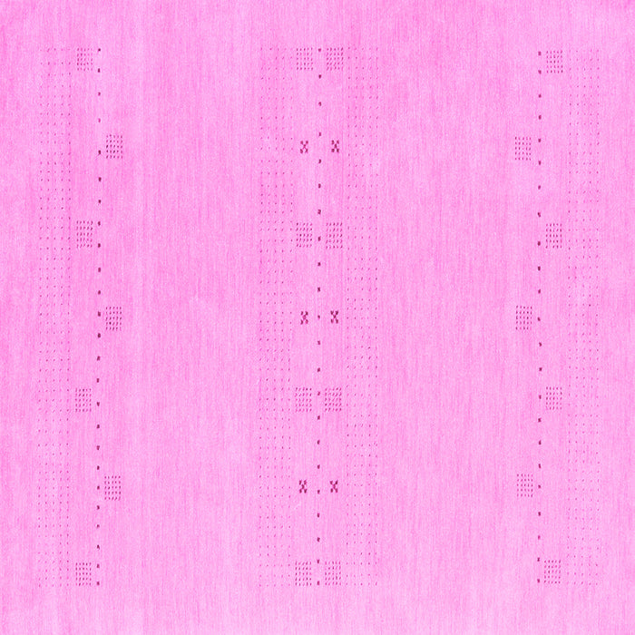 Square Solid Pink Modern Rug, con2515pnk