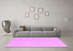 Machine Washable Solid Purple Modern Area Rugs in a Living Room, wshcon2515pur