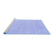 Sideview of Machine Washable Solid Blue Modern Rug, wshcon2515blu