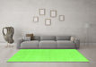 Machine Washable Solid Green Modern Area Rugs in a Living Room,, wshcon2515grn
