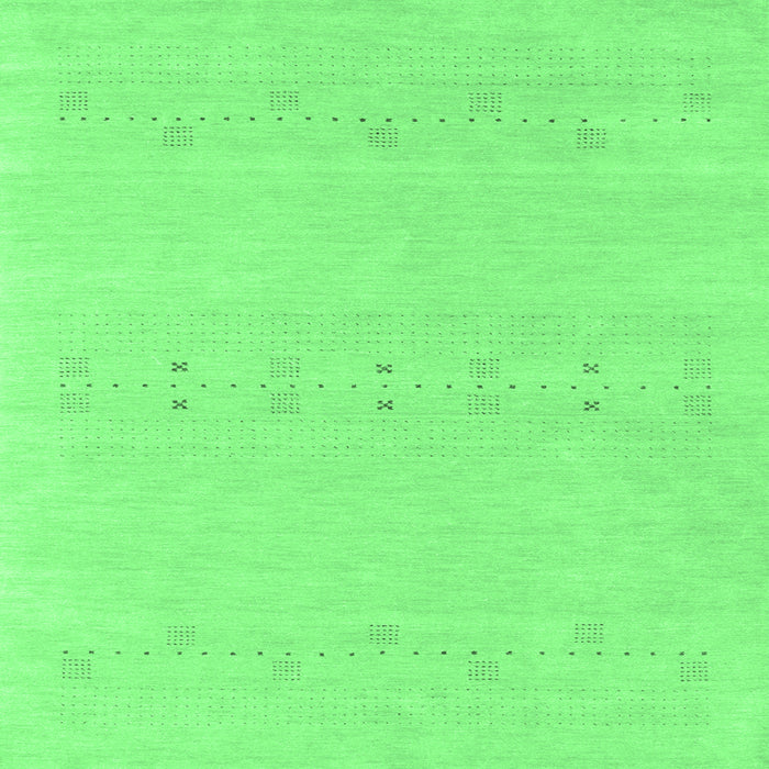 Square Machine Washable Solid Emerald Green Modern Area Rugs, wshcon2515emgrn