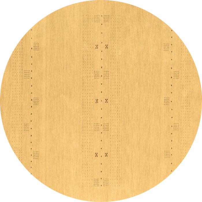 Round Solid Brown Modern Rug, con2515brn