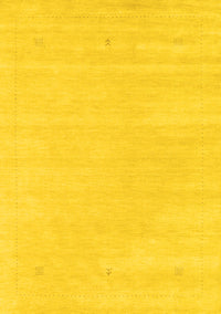 Solid Yellow Modern Rug, con2516yw