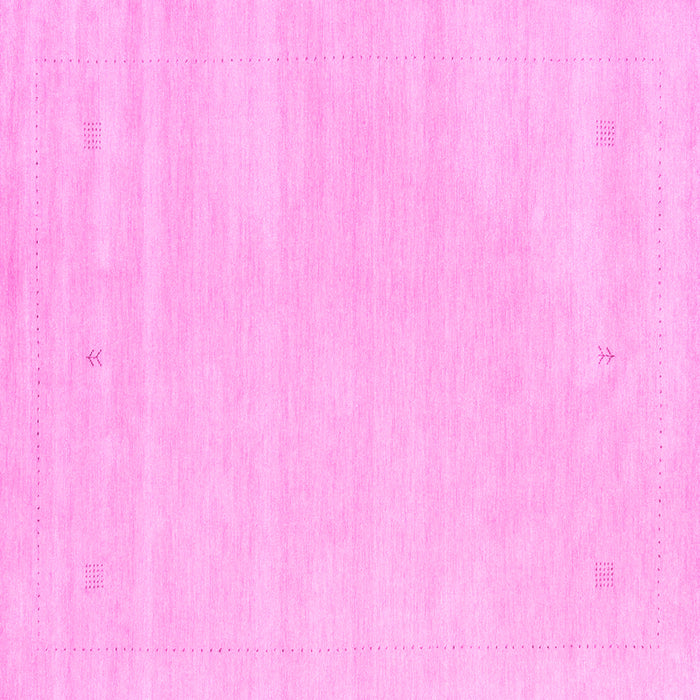 Square Machine Washable Solid Pink Modern Rug, wshcon2516pnk