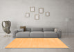 Machine Washable Solid Orange Modern Area Rugs in a Living Room, wshcon2516org