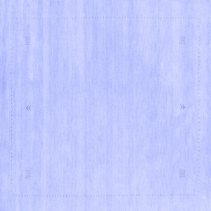 Square Machine Washable Solid Blue Modern Rug, wshcon2516blu