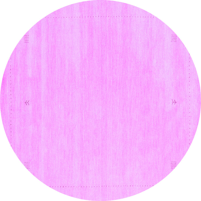 Round Solid Purple Modern Rug, con2516pur