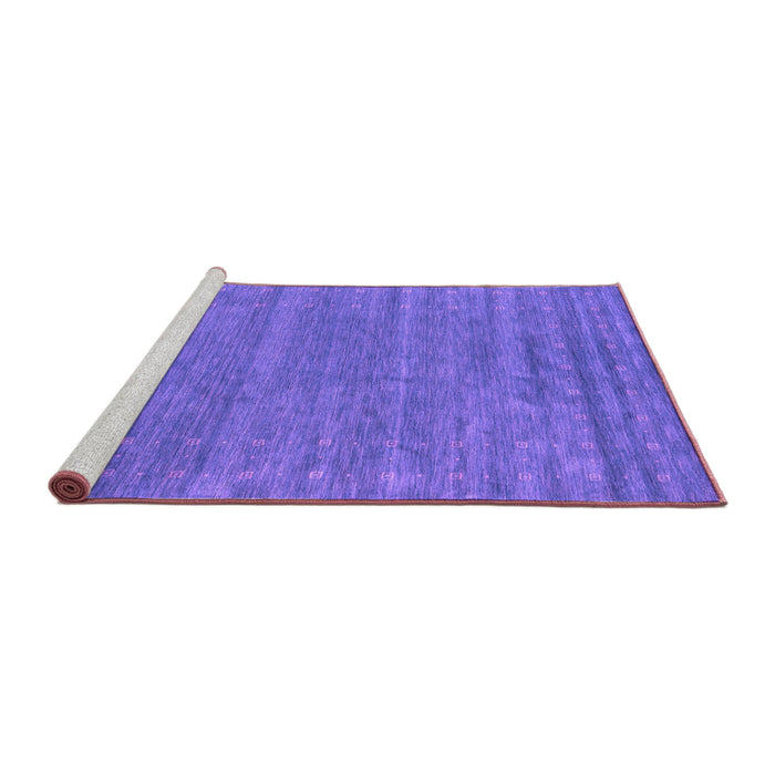 Sideview of Machine Washable Abstract Purple Contemporary Area Rugs, wshcon2517pur