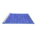 Sideview of Machine Washable Abstract Blue Contemporary Rug, wshcon2517blu