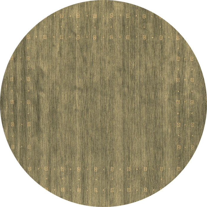 Round Abstract Brown Contemporary Rug, con2517brn