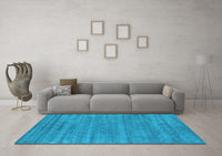 Machine Washable Abstract Light Blue Contemporary Rug, wshcon2517lblu