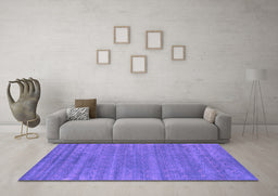 Machine Washable Abstract Purple Contemporary Area Rugs in a Living Room, wshcon2517pur