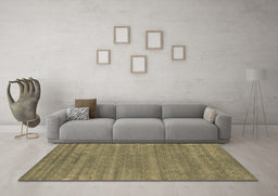 Machine Washable Abstract Brown Contemporary Rug in a Living Room,, wshcon2517brn