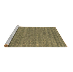 Sideview of Machine Washable Abstract Brown Contemporary Rug, wshcon2517brn