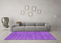 Machine Washable Abstract Pink Contemporary Rug in a Living Room, wshcon2517pnk