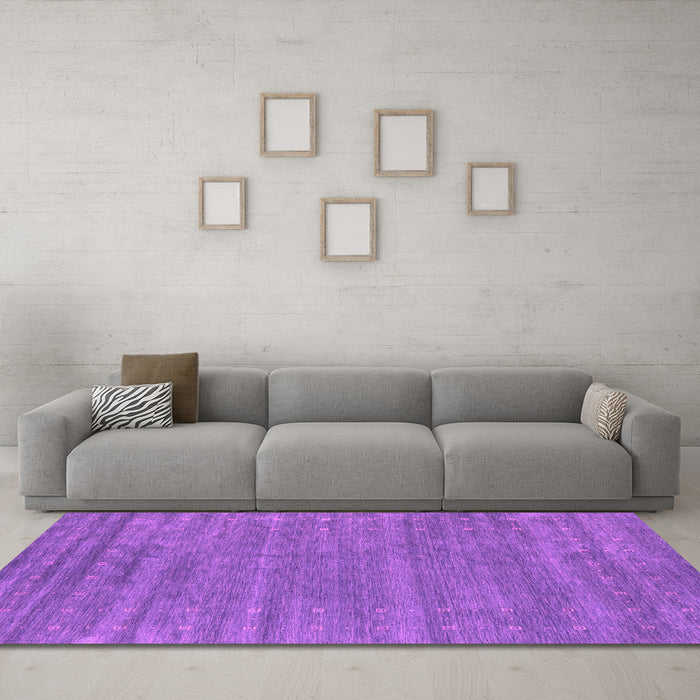 Machine Washable Abstract Pink Contemporary Rug in a Living Room, wshcon2517pnk