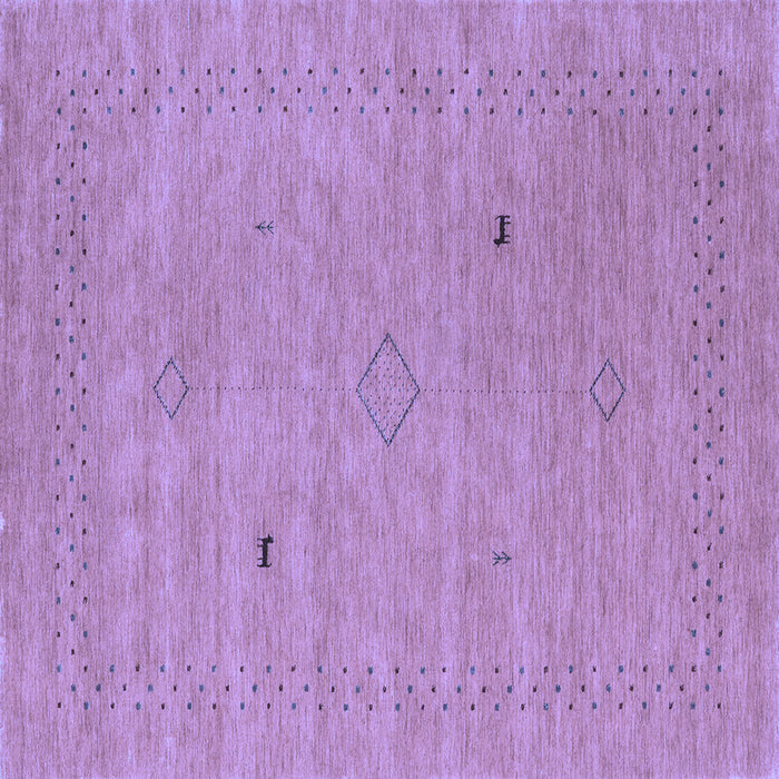 Square Abstract Blue Contemporary Rug, con2518blu