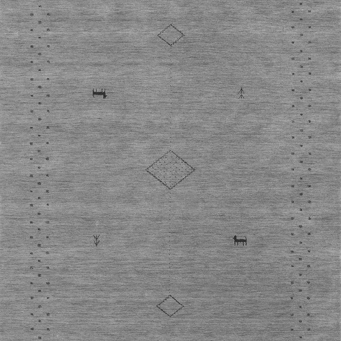 Abstract Gray Contemporary Rug, con2518gry