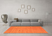 Machine Washable Abstract Orange Contemporary Area Rugs in a Living Room, wshcon2518org