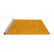 Sideview of Machine Washable Abstract Yellow Contemporary Rug, wshcon2518yw