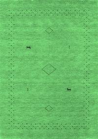 Abstract Emerald Green Contemporary Rug, con2518emgrn