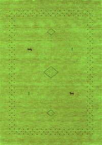 Abstract Green Contemporary Rug, con2518grn