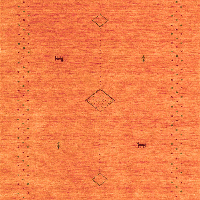 Serging Thickness of Machine Washable Abstract Orange Contemporary Area Rugs, wshcon2518org