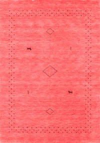 Abstract Red Contemporary Rug, con2518red