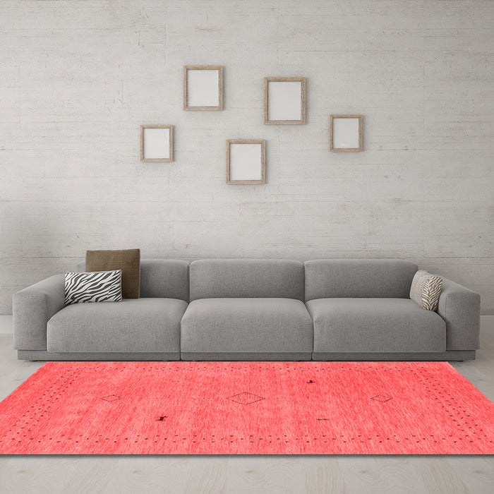 Contemporary Red Washable Rugs