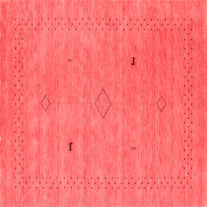 Machine Washable Abstract Red Contemporary Rug, wshcon2518red