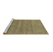 Sideview of Machine Washable Abstract Brown Contemporary Rug, wshcon2519brn