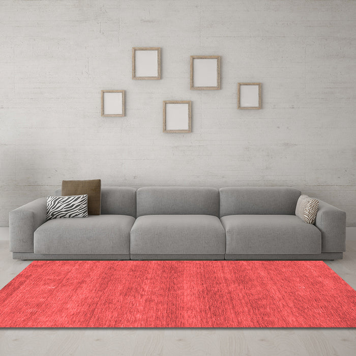 Contemporary Red Washable Rugs