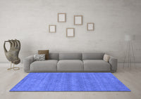 Machine Washable Abstract Blue Contemporary Rug, wshcon2519blu