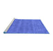 Sideview of Machine Washable Abstract Blue Contemporary Rug, wshcon2519blu