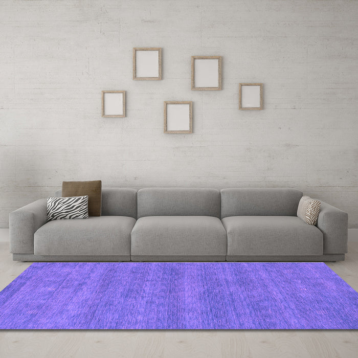 Machine Washable Abstract Purple Contemporary Area Rugs in a Living Room, wshcon2519pur