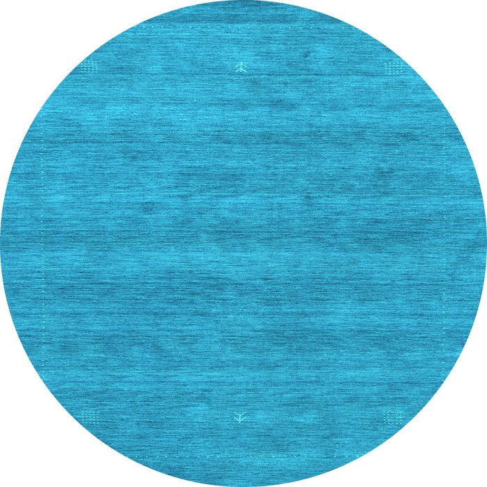 Round Machine Washable Abstract Light Blue Contemporary Rug, wshcon2519lblu