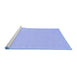 Sideview of Machine Washable Solid Blue Modern Rug, wshcon251blu