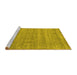 Sideview of Machine Washable Abstract Yellow Contemporary Rug, wshcon2520yw