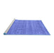 Sideview of Machine Washable Abstract Blue Contemporary Rug, wshcon2520blu