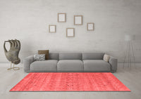 Machine Washable Abstract Red Contemporary Rug, wshcon2520red