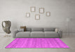 Machine Washable Abstract Pink Contemporary Rug in a Living Room, wshcon2520pnk