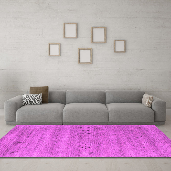 Machine Washable Abstract Pink Contemporary Rug in a Living Room, wshcon2520pnk